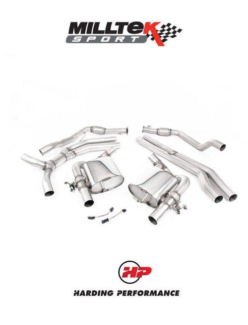 MILLTEK Cat Back – Audi RS4/RS5 B9.5 2.9 V6 Turbo Avant/Sportback (Non OPF/GPF Models) - Non-Res (Race - Louder) (RS4/RS5) - Polished Oval Trims