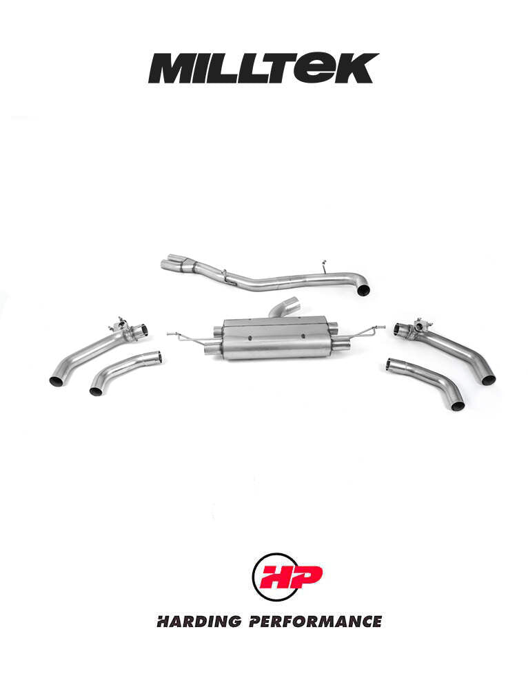 MILLTEK Particulate Filter-back GPF/OPF Back 80mm System, Fits with OE Tailpipes Audi RSQ3 - Race System (Loudest)