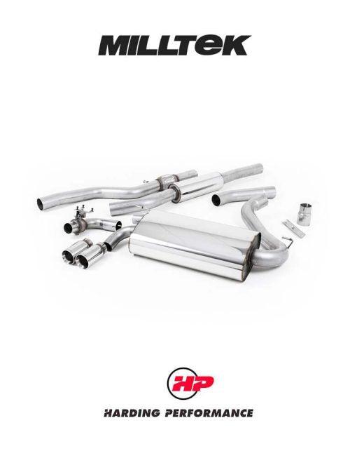 MILLTEK Cat-back – BMW F32 428i OE-style Twin-outlet - Resonated - Polished