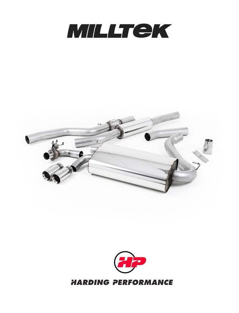 MILLTEK Cat-back – BMW F32 428i OE-style Twin-outlet - Non-resonated - Polished