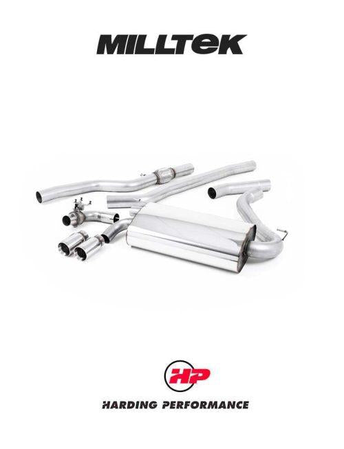 MILLTEK Cat-back – BMW F32 428i Automatic OE-style Twin-outlet - Non-resonated - Polished