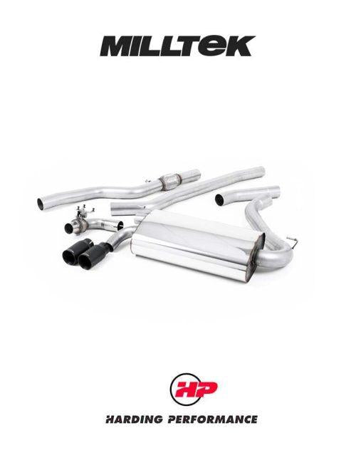 MILLTEK Cat-back – BMW F32 428i Automatic OE-style Twin-outlet - Non-resonated - Cerakote Black