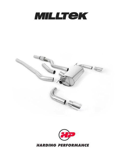MILLTEK Cat-back – BMW F32 428i Automatic, 435i-style Outlet - Non-resonated - Polished