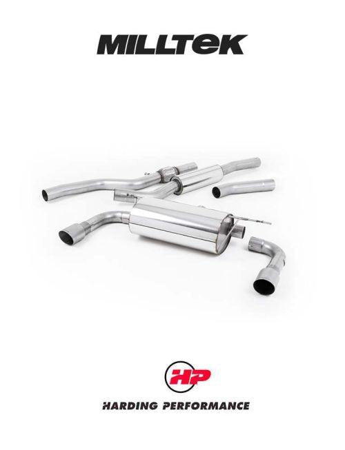 MILLTEK Cat-back – BMW F32 428i Automatic, 435i-style Outlet - Resonated - Titanium