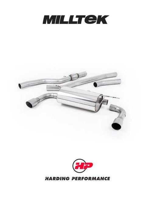 MILLTEK Cat-back – BMW F32 428i Automatic, 435i-style Outlet - Non-resonated - Titanium