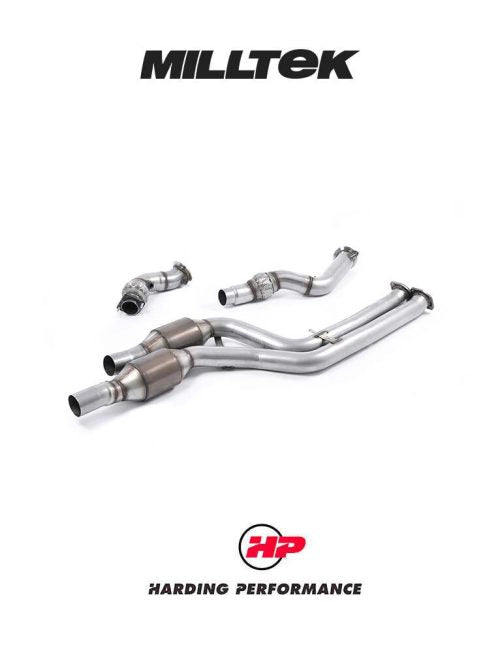 MILLTEK Large Bore Downpipes and Hi-Flow Sports Cats – BMW 3 Series F80 M3/F82 M4 - High Flow 200CPSI Twin Cat