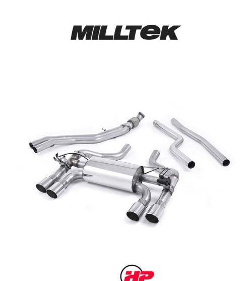 MILLTEK Cat Back BMW F87 M2 Hollowtek Twin System - Polished