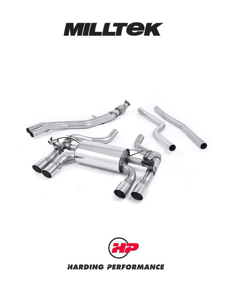 MILLTEK Cat Back BMW F87 M2 Hollowtek Twin System - Carbon JET-90