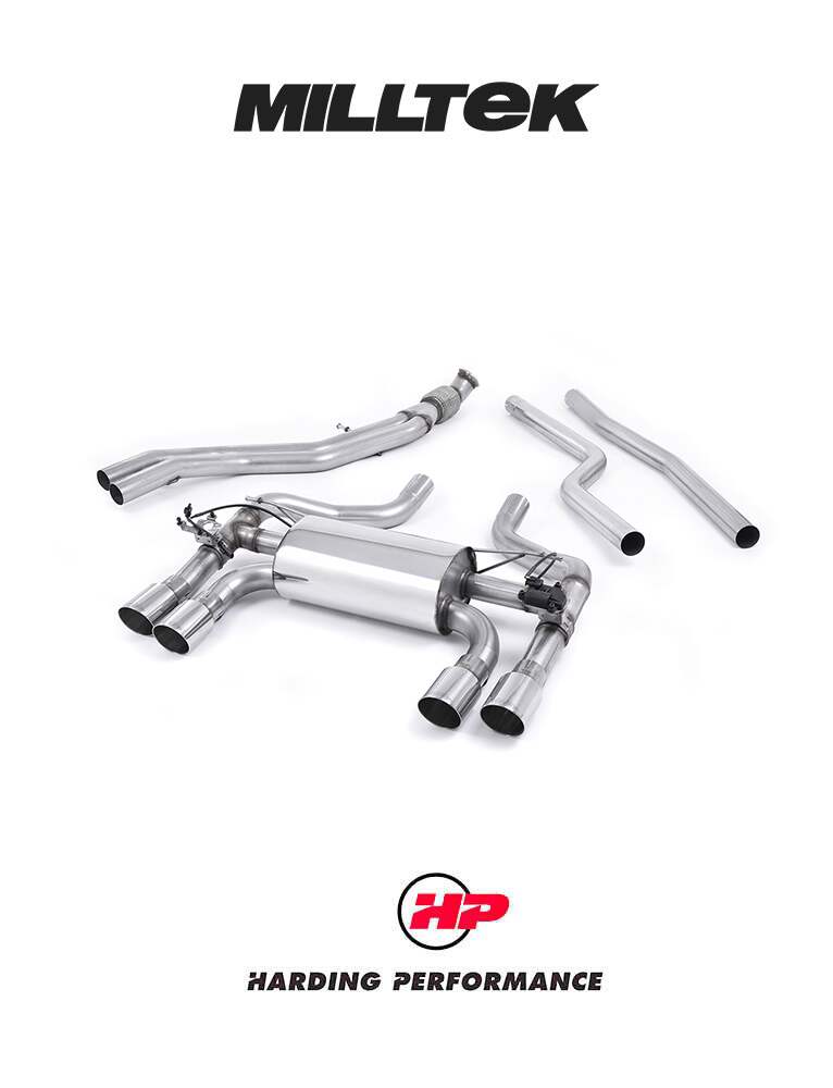 MILLTEK Cat Back BMW F87 M2 Hollowtek Twin System - Polished