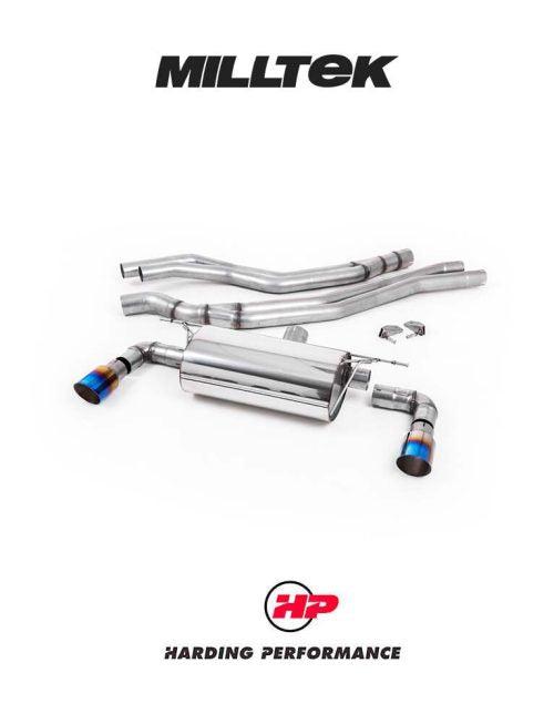 MILLTEK Cat-back – BMW M140i 3/5 Door (F20/F21 LCI) - Resonated - Burnt Titanium