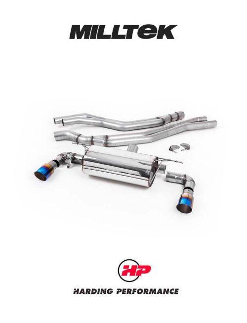 MILLTEK Cat-back – BMW M140i 3/5 Door (F20/F21 LCI) - Non-resonated - Burnt Titanium