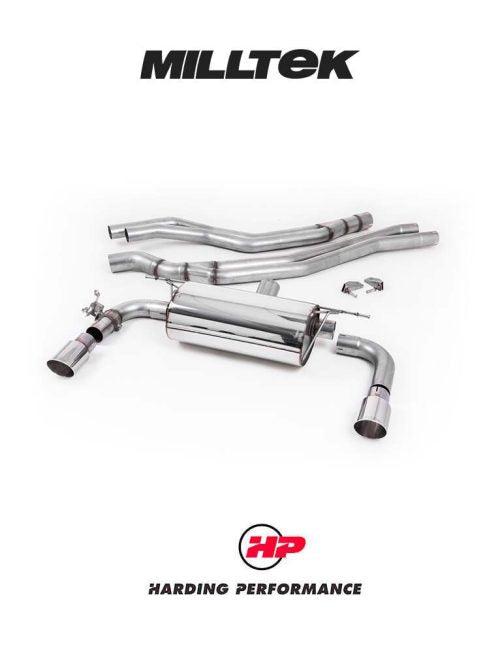 MILLTEK Cat-back – BMW M240i (F22 LCI) - Non-resonated - Polished