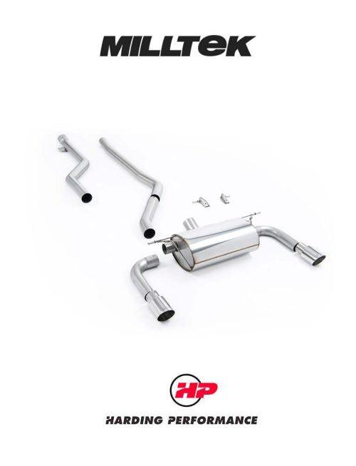 MILLTEK Cat-back – BMW F30 320i M Sport - Non-resonated - Polished