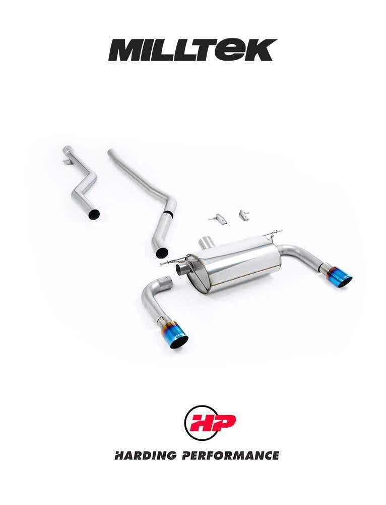 MILLTEK Cat-back – BMW F30 320i M Sport - Non-resonated - Titanium