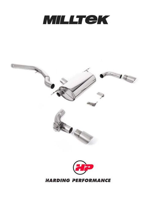 MILLTEK Cat Back – BMW 2 Series M240i Coupe (F22 LCI) - Non-Resonated - Titanium GT-90 Trims