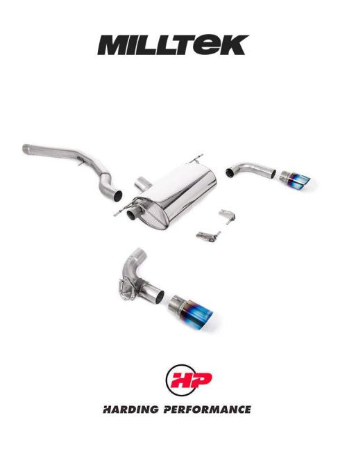 MILLTEK Cat Back – BMW 2 Series M240i Coupe (F22 LCI) - Non-Resonated - Burnt Titanium GT-90 Trims
