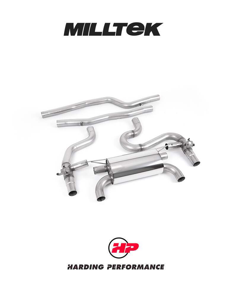 MILLTEK Secondary Cat Back BMW M2 Competition F87 - Race (Louder) - Quad GT-90 Titanium Trims