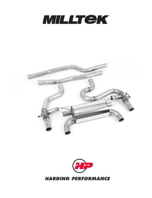 MILLTEK Secondary Cat Back BMW M2 Competition F87 - Equal Length System (Loudest) - Quad GT-90 Titanium Trims