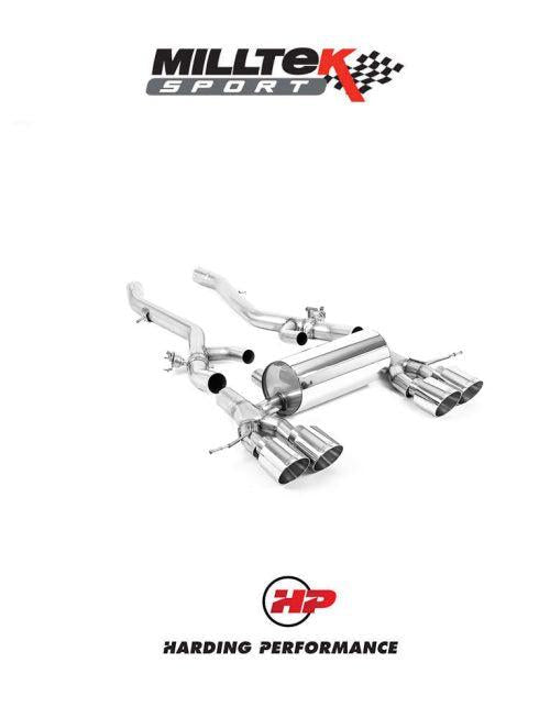 MILLTEK Exhaust System BMW 3/4 Series G80/G81/G82 M3/M4 & M3/M4 Competition S58 3.0 Turbo - Axle Back - GT-115 Polished Trims