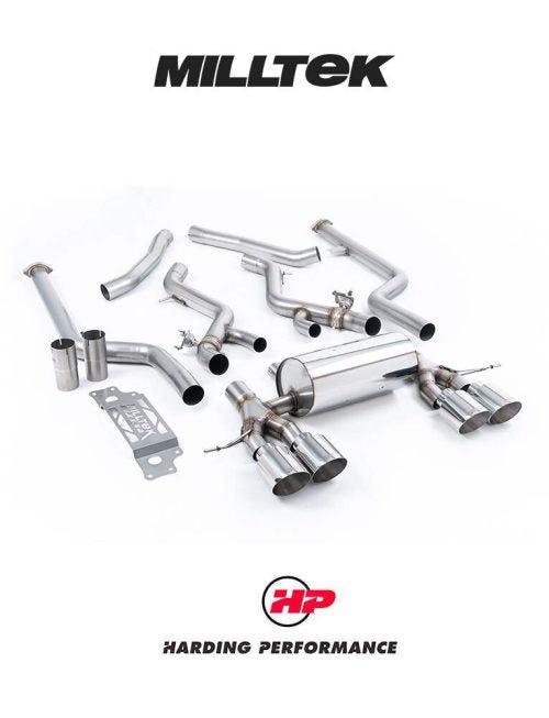 MILLTEK BMW M2 G87 Cat Back Exhaust - Non-Resonated - GT-115 Polished Trims