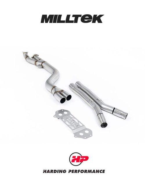 MILLTEK Secondary Catalyst Bypass Midpipe BMW 3/4 Series G80/G81/G82 M3/M4 & M3/M4 Competition S58 - OE Axle Back System - Non-Resonated - Single 102mm - No