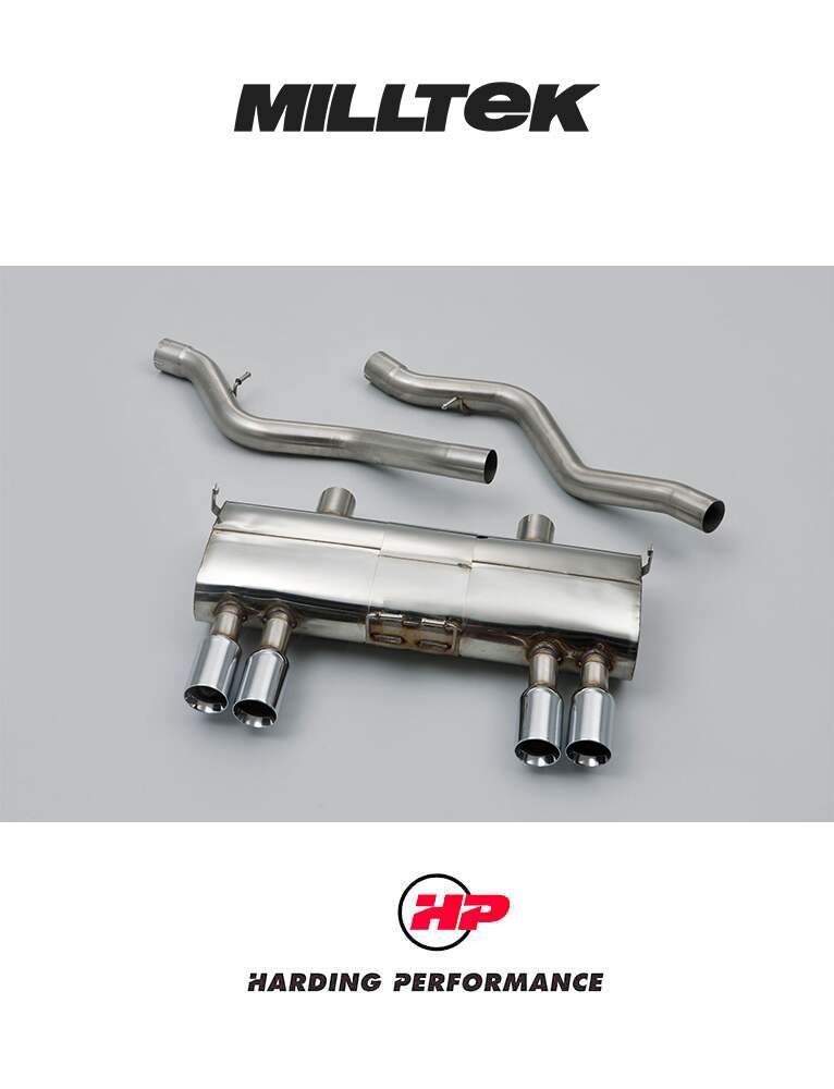 MILLTEK Cat-back – BMW 3 Series E92 M3 4.0 V8 - V1 - Non Valved System - GT-80 Polished Tips