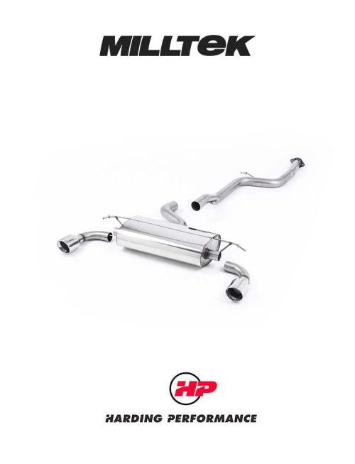 MILLTEK Cat-back – Ford Focus XR5 Turbo - Non-resonated (louder) - 100mm Jet Polished Trims