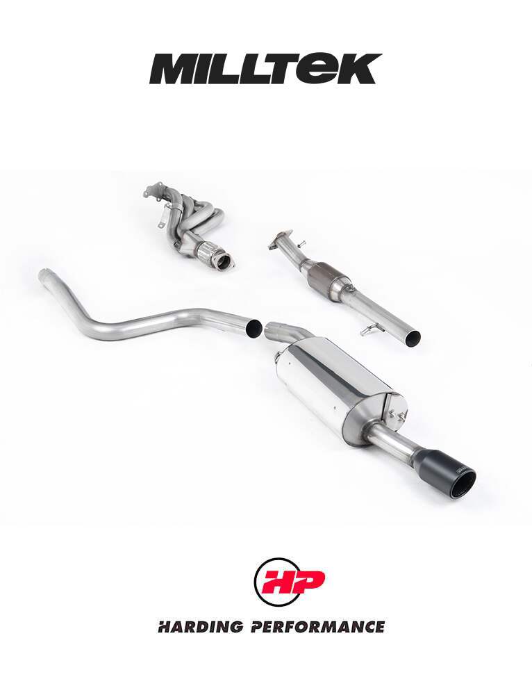 MILLTEK Full System Including Hi Flow Sports Cat Ford Fiesta Mk6 ST - Resonated