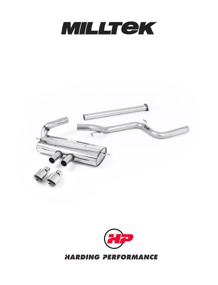 MILLTEK Cat-back – Ford Focus Mk3 ST - Non-resonated - Titanium
