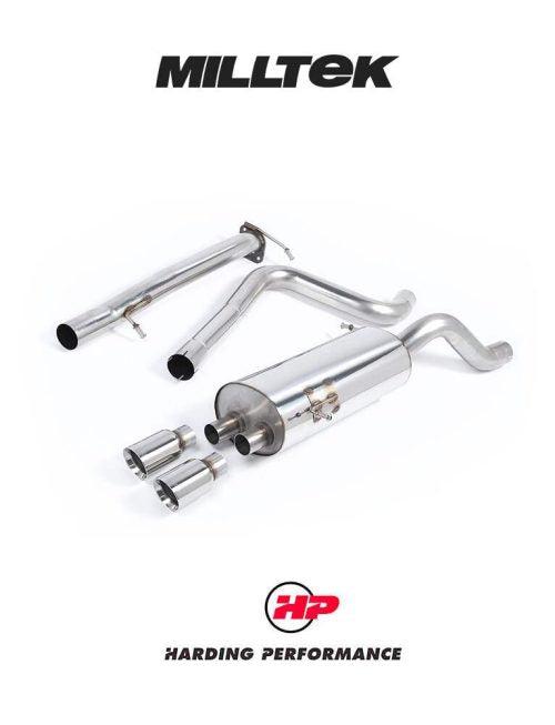 MILLTEK Cat-back – Ford Fiesta ST EcoBoost - Non-resonated - Race - Polished