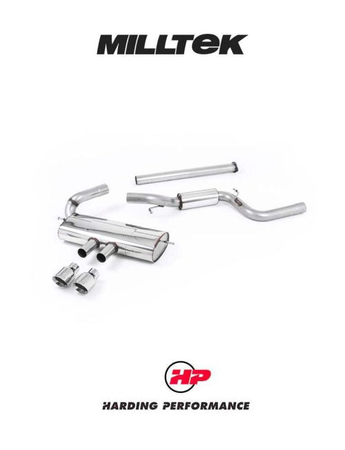 MILLTEK Semi-resonated Cat-back – Ford Focus Mk3 ST - Polished