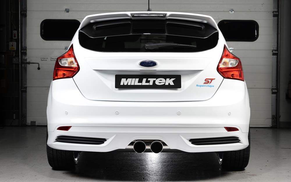 MILLTEK Semi-resonated Cat-back – Ford Focus Mk3 ST - Black Velvet