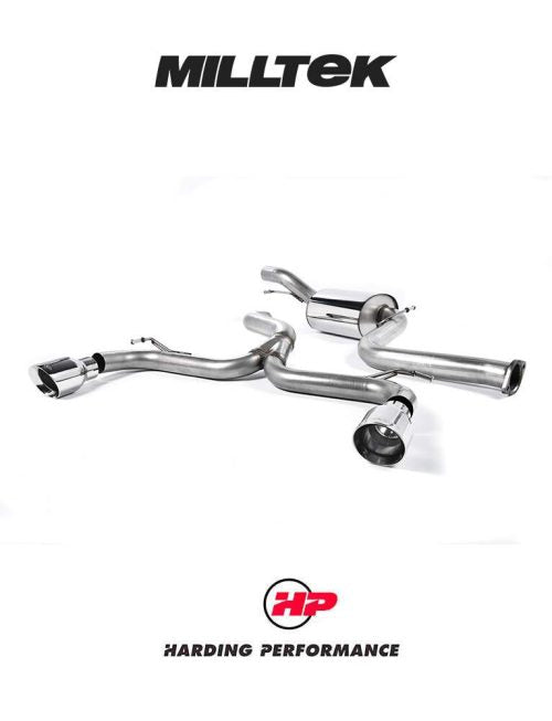MILLTEK Cat-back – Ford Focus XR5 Turbo - 3 Inch 'Race' System - Polished GT-100 Trims