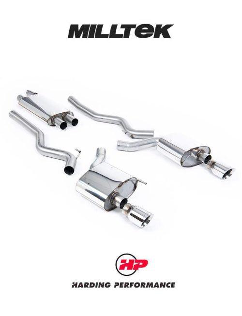 MILLTEK Cat-back – Ford Mustang EcoBoost Fastback - Resonated - Polished