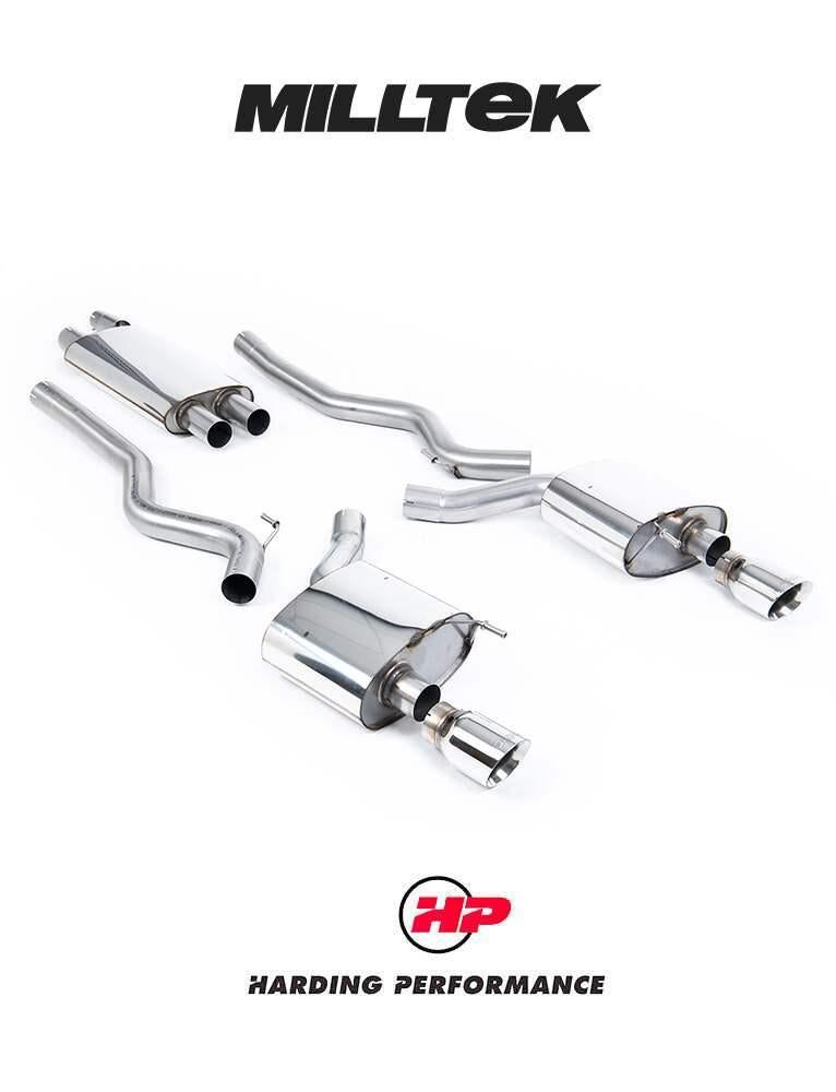 MILLTEK Cat-back – Ford Mustang EcoBoost Fastback - Resonated - Cerakote Black