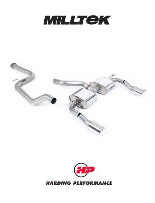 MILLTEK Cat-back – Ford Focus Mk2 RS - Non-resonated - DTM - Polished
