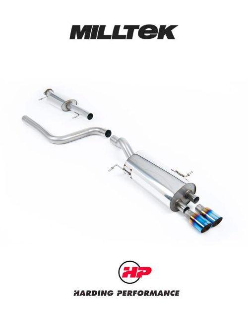 MILLTEK Cat-back – Ford Fiesta ST EcoBoost - Resonated - Standard - Burnt Titanium