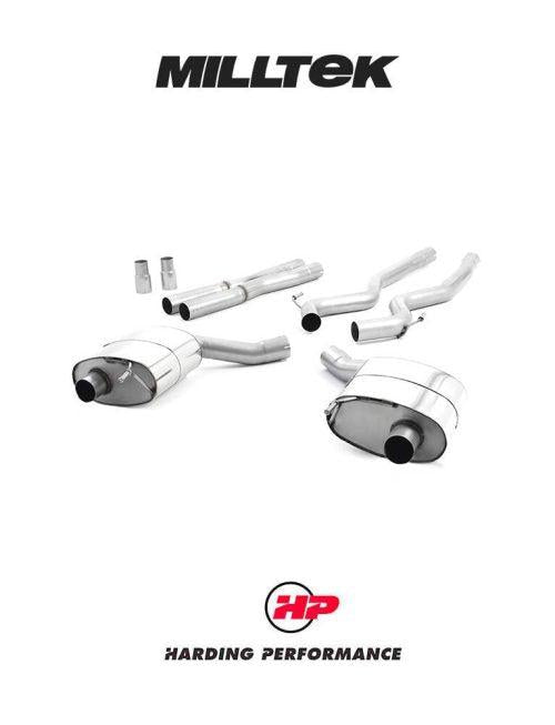 MILLTEK Cat-back – Ford Mustang V8 GT - Non-resonated - Dual GT-100 / Standard Configuration - Titanium