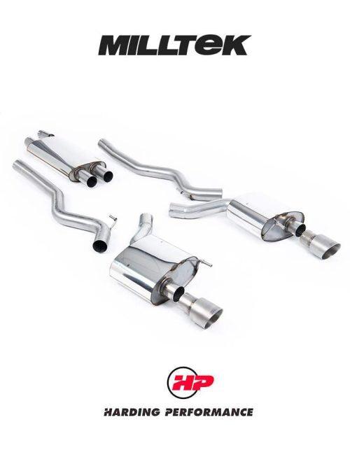 MILLTEK Cat-back – Ford Mustang EcoBoost Fastback - Resonated - Titanium