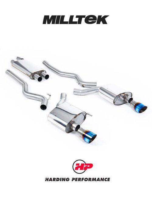 MILLTEK Cat-back – Ford Mustang EcoBoost Fastback - Resonated - Burnt Titanium