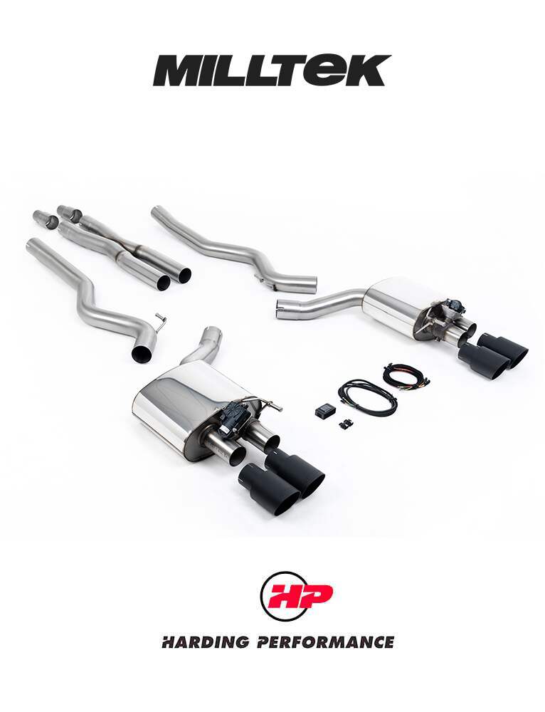 MILLTEK Cat Back Mustang GT Valvesonic Quad Requires Roush Rear Valance - Titanium