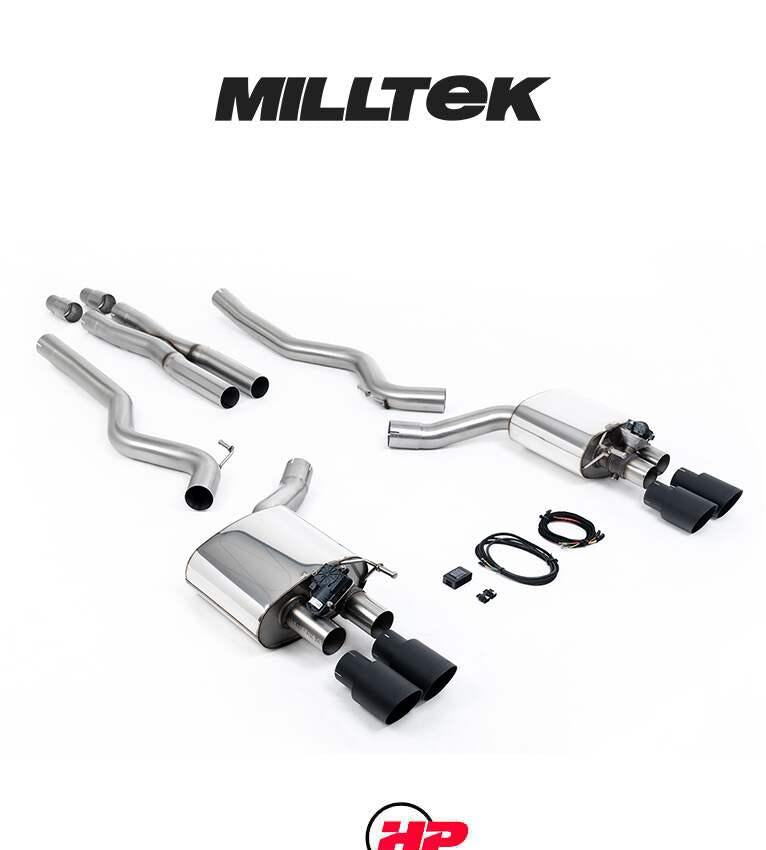 MILLTEK Cat Back Mustang GT Valvesonic Quad Requires Roush Rear Valance - Polished