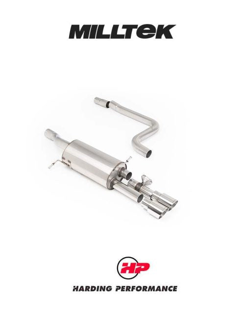 MILLTEK GPF Back – Fiesta Mk8 & Mk8.5 ST 1.5 EcoBoost - MK8 (Pre Sept 2020) - Suit OE - Polished GT-90 Trims