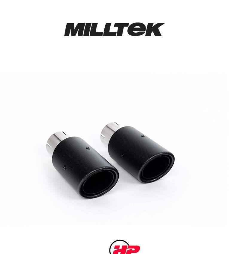 MILLTEK Cat-back – Ford Fiesta Mk7/Mk7.5 1.0T EcoBoost - Part-resonated / Road+ - Carbon