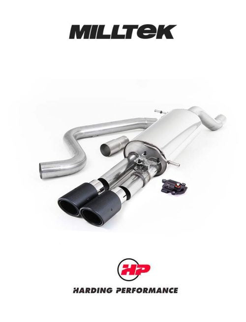 MILLTEK GPF Back – Fiesta Mk8 & Mk8.5 ST 1.5 EcoBoost - MK8.5 (Post Sept 2020) - Suit OE - Carbon Jet-90 Trims