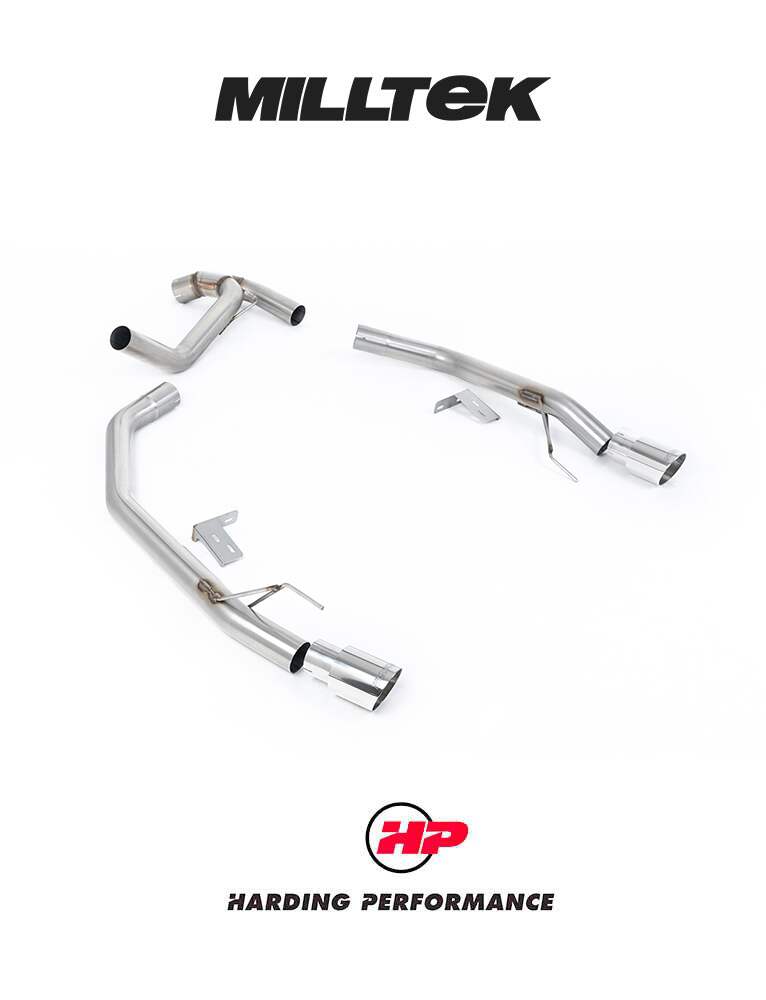 MILLTEK Axle Back Ranger 2.0TDCI 205PS Bi-Turbo Diesel (T9) - GT-90 Cerakote Black Tips