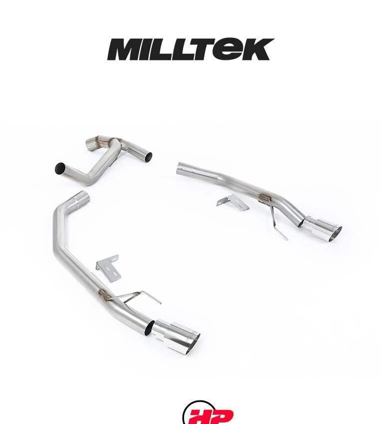 MILLTEK Axle Back Ranger 2.0TDCI 205PS Bi-Turbo Diesel (T9) - Premium GT-90 (Hidden Clamp) Cerakote Black Tips