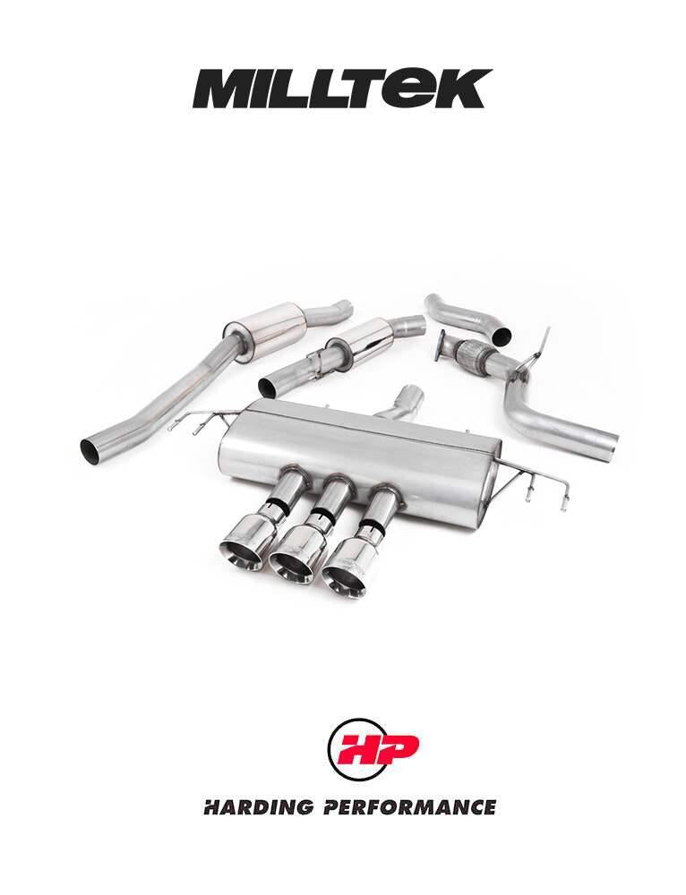 MILLTEK Cat-back – Honda Civic (FK8) Type-R - Non-resonated - Burnt Titanium