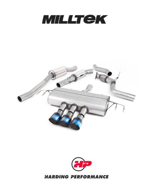 MILLTEK Cat-back – Honda Civic (FK8) Type-R - Resonated - Burnt Titanium