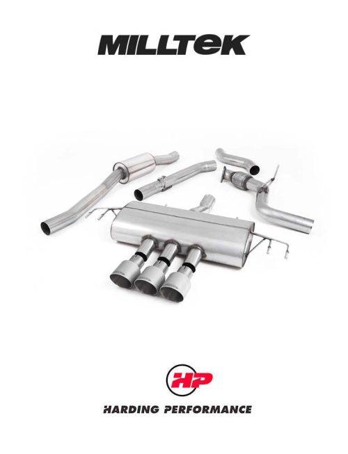 MILLTEK Cat-back – Honda Civic (FK8) Type-R - Part-resonated / Road+ - Titanium